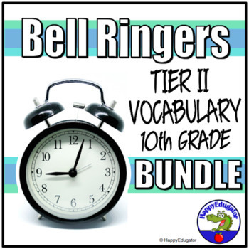 Preview of Tier 2 Vocabulary Bell Ringers 10th Grade Bundle