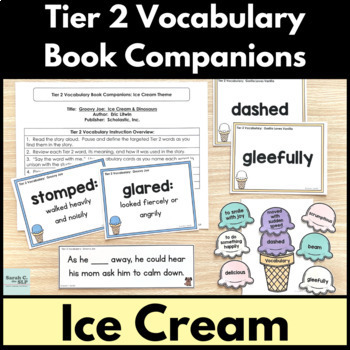 Preview of Tier 2 Vocabulary Book Companion Activities for Ice Cream Books