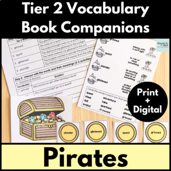 Preview of Tier 2 Vocabulary Book Companion Activities for Pirate Books in Language Therapy