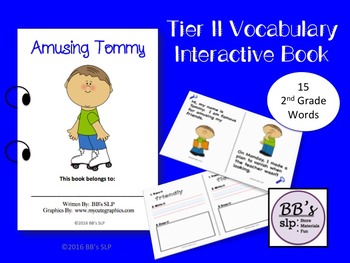 tier 2 vocabulary interactive book 2nd grade words by bbs slp tpt