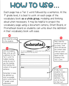 tier 2 vocabulary grade 1 by teaching literacy tpt