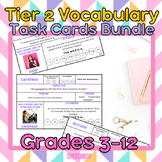 Tier 2 Vocabulary Task Cards BUNDLE - Upper Elementary, Mi
