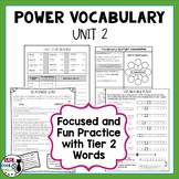 Tier 2 Vocabulary and Activities | Academic Vocabulary Wor