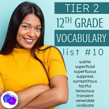 Preview of Tier 2 Vocabulary for Adult ESL List 10