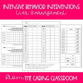 Preview of Tier 3 Behavior Charts for RtI and Restorative Justice *editable*