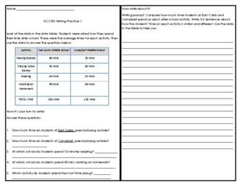 Preview of Tier A ACCESS Test Practice Writing Prompts for Grades 6-8 ESOL/ESL/ELL/EFL