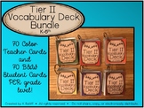 Tier Two Vocabulary Card Deck Bundle:  Elementary (K-5th)