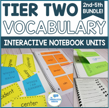 Preview of Tier 2 Vocabulary Interactive Notebook and Curriculum Units 2nd-5th Grade Bundle
