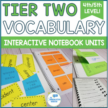 Preview of Tier 2 Vocabulary Interactive Notebook Units and Activities - 4th 5th Grade