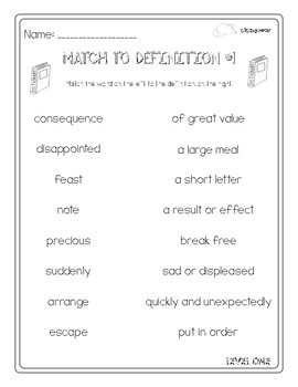 Word Worksheets: Level 1 (Tier Two Vocabulary) by Pipsqueak | TpT