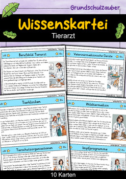 Preview of Tierarzt - Wissenskartei - Berufe (German)
