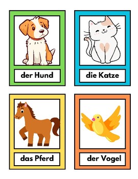 Preview of Tiere Flashcards (for headbands)