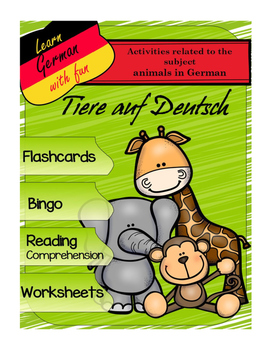 Preview of Tiere auf Deutsch- Animals in German