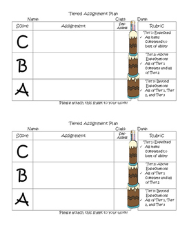 sample tiered assignment
