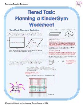 Preview of Tiered Task: Planning a KinderGym Worksheet