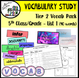 Tier 2 Vocabulary Study Pack - 5th Class - List 1