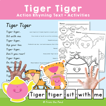 Preview of Tiger Action Rhyme Text and Activities