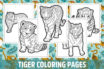 Tiger coloring book for kids: Tiger coloring Pages