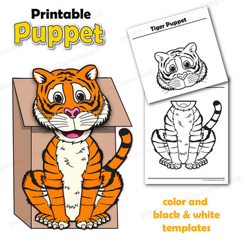 Tiger Template Printable Free Paper Bag Puppet Templates Mask Paper ...