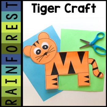 Tiger Craft | Rainforest | Zoo Animals by ThatKinderMama | TPT