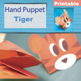 Tiger Hand Puppet Craft Coloring Letter T Zoo Animal Zodia