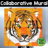 Collaborative Mural of Tiger Mascot for Bulletin Board or 