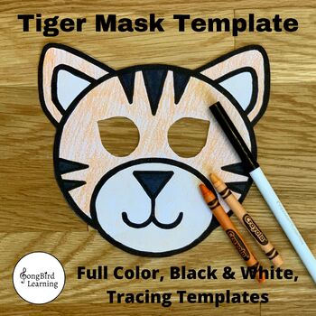 Preview of Tiger Mask Craft | Zoo Animals | Jungle Animal Craft | Zoo Dramatic Play