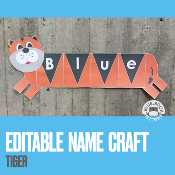Tiger Name Craft Letter T Zoo Animal EDITABLE Zodiac Chinese New Year