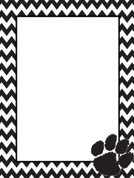 Preview of Tiger Paw Chevron Paper (editable)