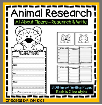 Preview of Tiger Report, Science Writing Project, Animal Research, Zoo Writing Project