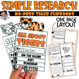 Tiger Research for Littles | No-Prep Flipbook
