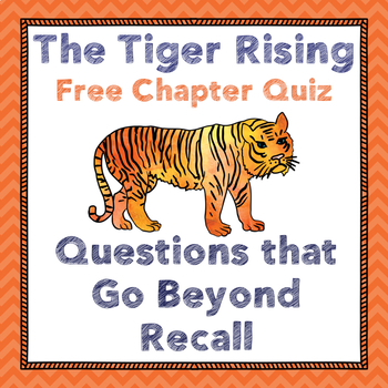 Preview of Tiger Rising Chapter One Quiz--Vocabulary, Inference, Summary Assessment