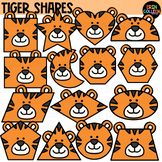 Tiger Shapes Clipart - Zoo Animals