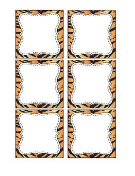 Tiger Stripes Editable Labels by Enchanted in Elementary | TpT