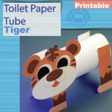 Tiger Toilet Paper Craft | Letter T Craft | Zoo Animal