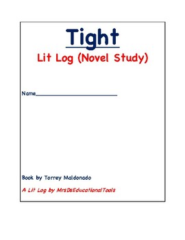 Preview of Tight Lit Log Lit Log (novel study)