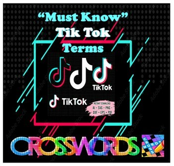 Preview of Tik Tok  "Must Know Terms"  Crossword Puzzle