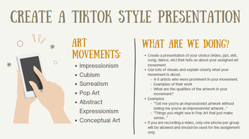 Preview of TikTok Art History Activity