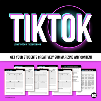 Preview of TikTok or Video Project | End of Year Activities | Main Idea Summary Any Subject