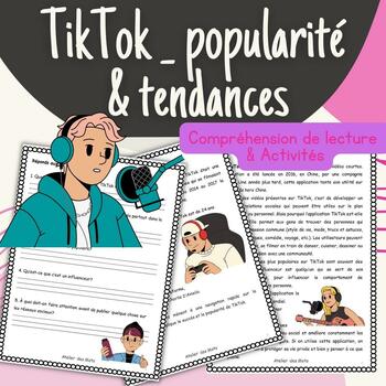 Preview of TikTok popularité et tendances - compréhension de lecture