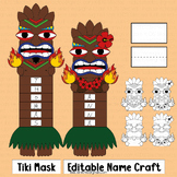 Tiki Name Craft Hawaiian Luau Writing Activities Bulletin 