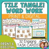 Word Work Tile Tangle Task Cards! Engaging Word Game