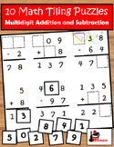 Addition and Subtraction with Regrouping Tiling Puzzles