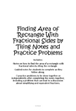 Tiling Area of a Rectangle with Fractional Sides Notes and