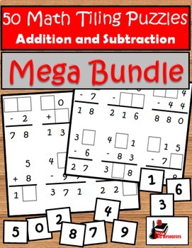 Preview of Tiling Puzzles Bundle - Addition & Subtraction