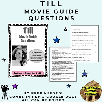 Preview of Till Movie Guide Questions (2022 movie)