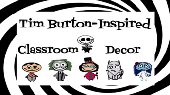 Preview of Tim Burton-Inspired Classroom Decor Bundle