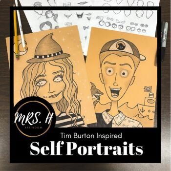 Preview of Tim Burton Inspired Self Portraits (Virtual/In Person)