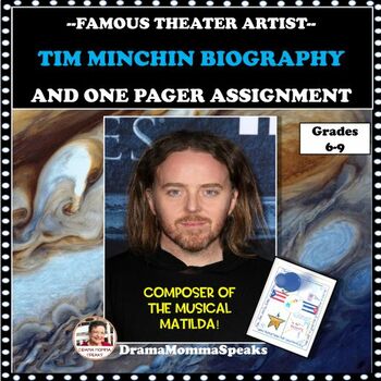 Preview of Tim Minchin|Singer| Songwriter| Matilda Musical Biography and 1 Pager Assignment