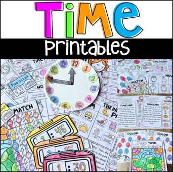 Preview of Time Activities and Printables Distance Learning for First Grade